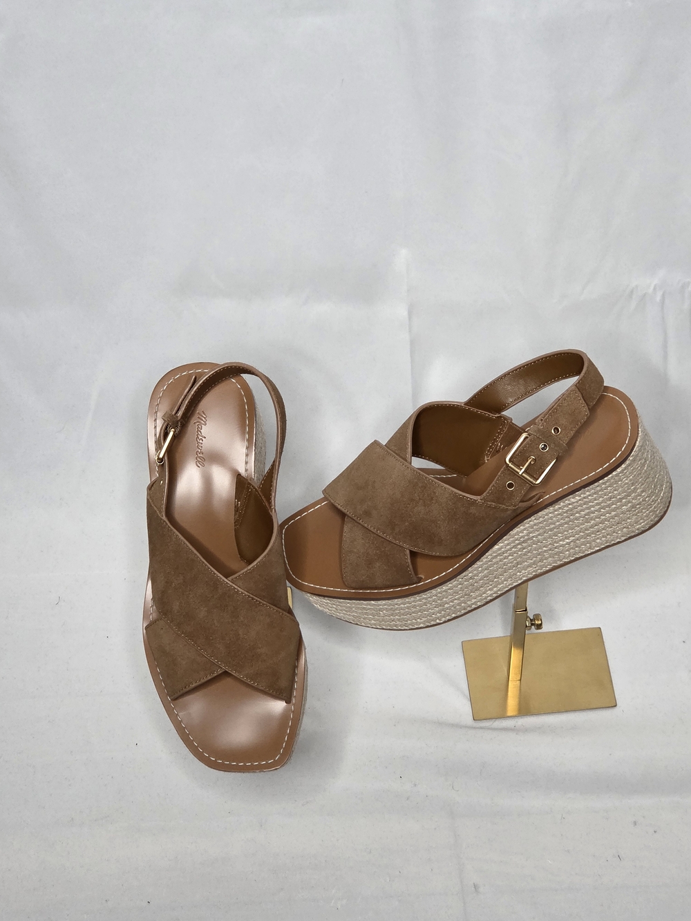 Madewell Amee Suede Wedge Sandals – Size 10, 10.5